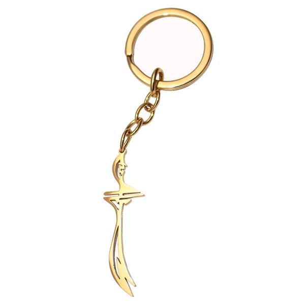 islam muslim hz zulfiqar sword of imam ali stainless steel key ring key chain, Silver